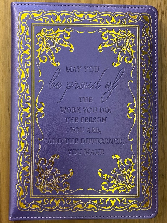 Other - Purple Faux Leather Inspirational Journal Notebook Lined Pages